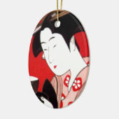 Japanische Lady Tea Bewirtung der Zeremonie Kunstd Keramikornament (Links)