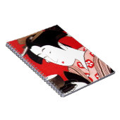 Japanische Lady Tea Bewirtung der Zeremonie Kunstd Notizblock (Rechte Seite)