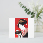 Japanische Lady Tea Bewirtung der Zeremonie Kunstd Postkarte (Stehend Vorderseite)