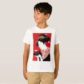 Japanische Lady Tea Bewirtung der Zeremonie Kunstd T-Shirt (Vorne ganz)