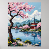 Japanische Lakeside Pagoda Poster (Vorne)
