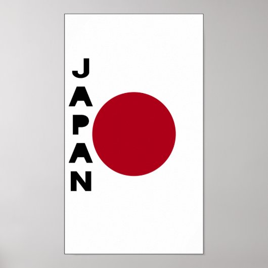 Japanische Landesflagge Poster (Vorne)