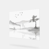 Japanische Landschaft Acrylschild (Winkel)