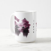  Japanische Landschaft am See -  Kaffeetasse (Vorderseite Links)