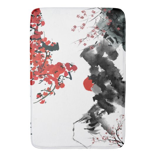 Japanische Landschaft Bath Mat Badematte (Vorderseite Vertikal)
