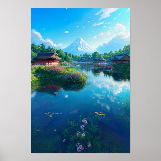Japanische Landschaft Charm Poster (Vorne)