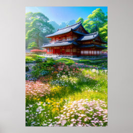 Japanische Landschaft Escape Poster