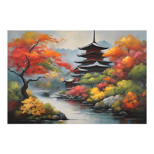 Japanische Landschaft Fotodruck (Vorne)