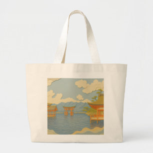 JAPANISCHE Landschaft   Itsukushima   Papierschnei Jumbo Stoffbeutel