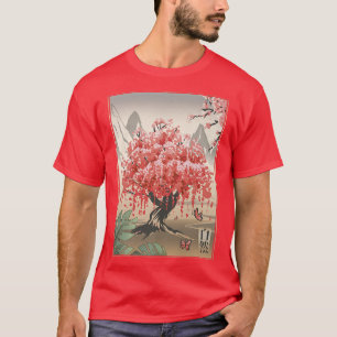 Japanische Landschaft Kunst Vintag Sakura CherryBl T-Shirt
