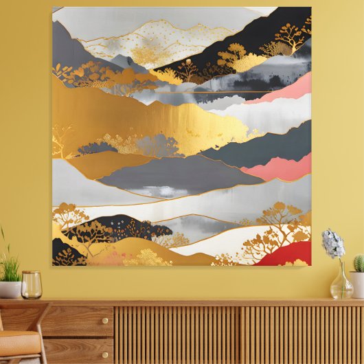 Japanische Landschaft Leinwanddruck (Insitu (Wohnzimmer))