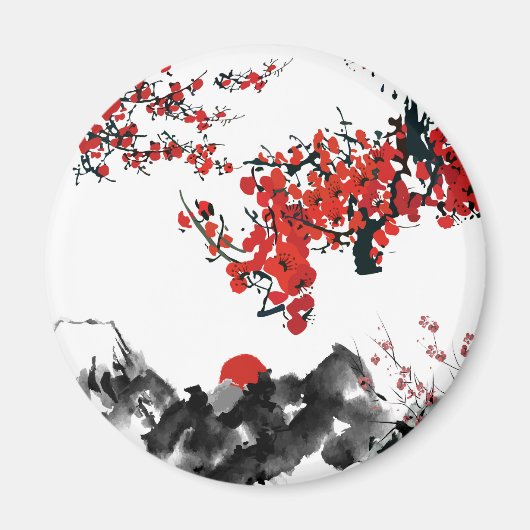 Japanische Landschaft Magnet (Vorne)