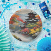 Japanische Landschaft Pappteller (Party)
