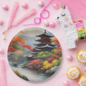 Japanische Landschaft Pappteller (Party)