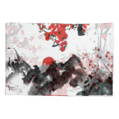Japanische Landschaft Pillowcase Kissenbezug (Rückseite)