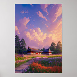Japanische Landschaft Poster