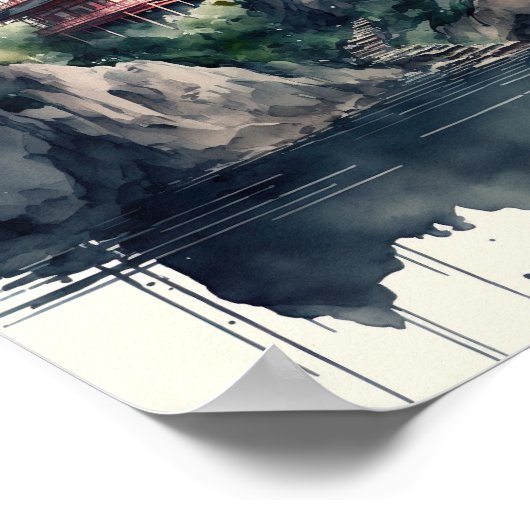 Japanische Landschaft Poster (Ecke)