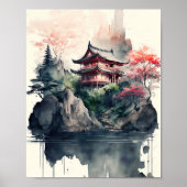 Japanische Landschaft Poster (Vorne)