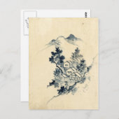 japanische Landschaft Postkarte (Vorne/Hinten)