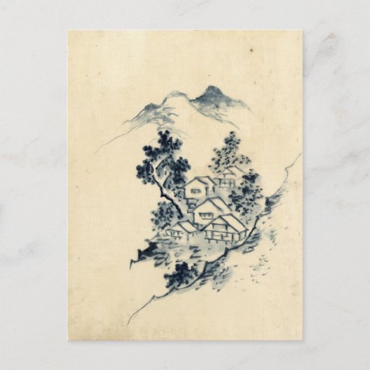 japanische Landschaft Postkarte (Vorderseite)