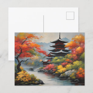 Japanische Landschaft Postkarte