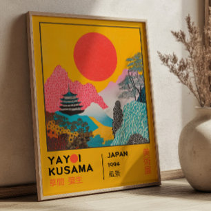 Japanische Landschaft Retro Yayoi Kusama Ausstellu Poster