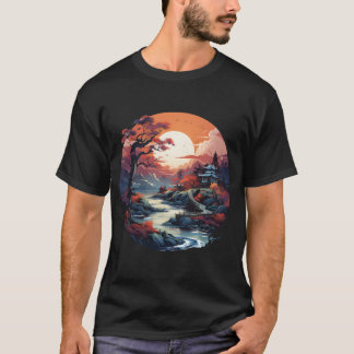 Japanische Landschaft Ruhe T-Shirt