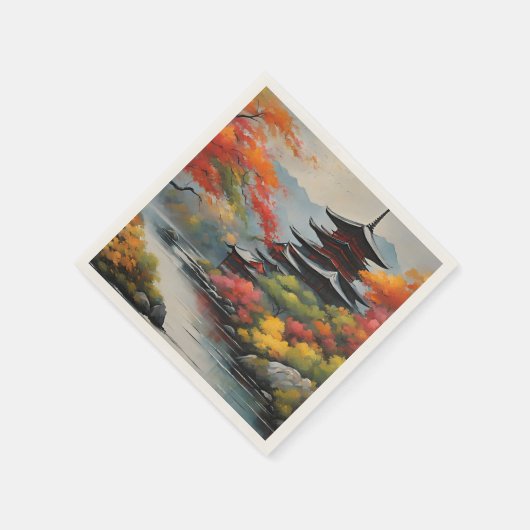 Japanische Landschaft Serviette (Ecke)