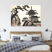 Japanische Landschaft Tinte Malerei Leinwanddruck (Insitu (Schlafzimmer))