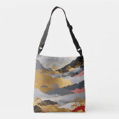 Japanische Landschaft Tragetaschen Mit Langen Trägern (Rückseite)