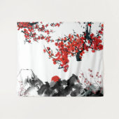 Japanische Landschaft Wandteppich (Vorderseite (Horizontal))