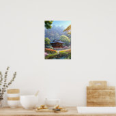 Japanische Landschaft Zuhause Poster (Küche)
