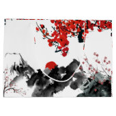 Japanische Landschaftsgeschenktasche Große Geschenktüte (Rückseite)