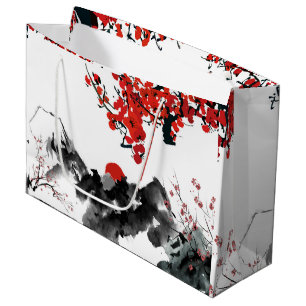 Japanische Landschaftsgeschenktasche Große Geschenktüte