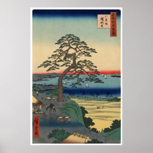 Japanische Landschaftskunst Utagawa Hiroshige Druc Poster