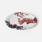 Japanische Landschaftspapierplatte Pappteller (Schrägansicht)