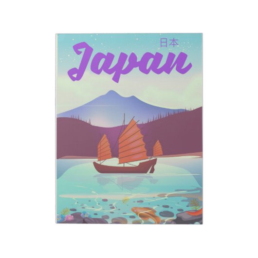 Japanische Landschaftsreisepakete Notizblock (Rotiert)