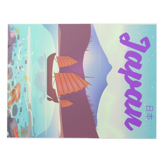 Japanische Landschaftsreisepakete Notizblock (Vorderseite)