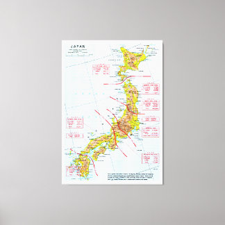 Japanische Landstreitkräfte - Weltkriegskarte in J Leinwanddruck