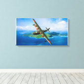 Japanische Landung mit dem Schiff H8K Emily Seapla Leinwanddruck (Insitu (Holzboden))