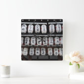 Japanische Lanterns Quadratische Wanduhr (Zuhause)