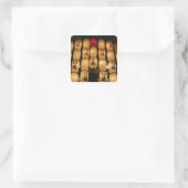 japanische Laternen Quadratischer Aufkleber (Tasche)