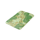 Japanische Leaf Floral Botanisches Kunstmuster Badematte (Schrägansicht)