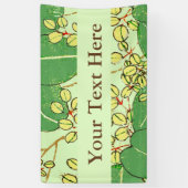 Japanische Leaf Floral Botanisches Kunstmuster Banner (Vertikal)