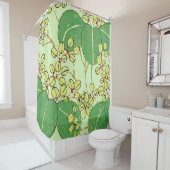 Japanische Leaf Floral Botanisches Kunstmuster Duschvorhang (Beispiel)