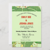 Japanische Leaf Floral Botanisches Kunstmuster Einladung (Vorderseite)