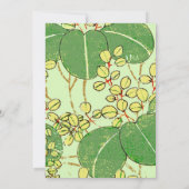 Japanische Leaf Floral Botanisches Kunstmuster Einladung (Rückseite)