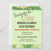 Japanische Leaf Floral Botanisches Kunstmuster Einladung (Vorderseite)