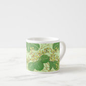 Japanische Leaf Floral Botanisches Kunstmuster Espressotasse (Vorderseite Rechts)