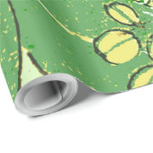 Japanische Leaf Floral Botanisches Kunstmuster Geschenkpapier (Rolleneckpunkt)